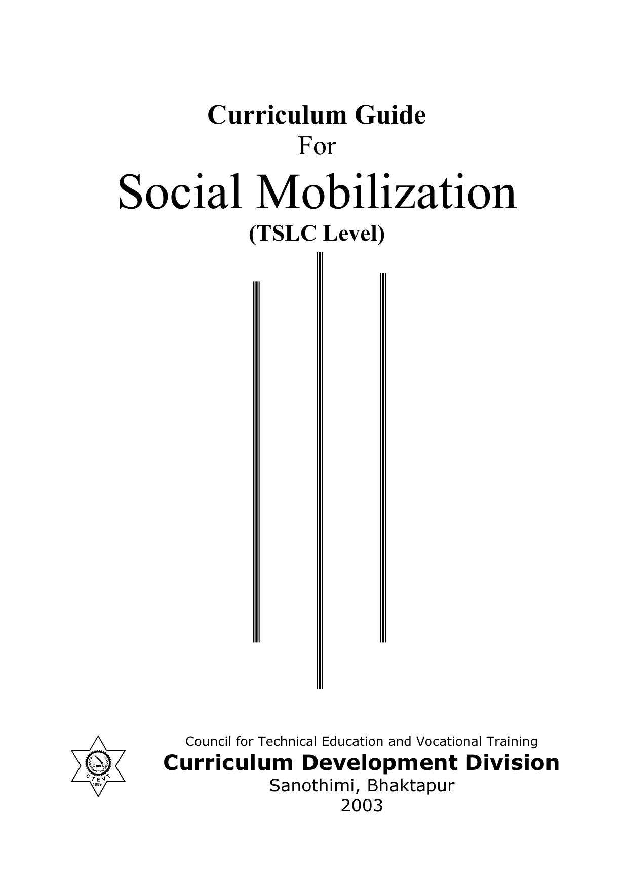 TSLC in Social Mobilization, 2003
